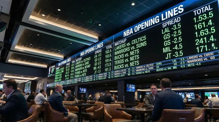 Análise de linhas de abertura e movimentos de odds na NBA